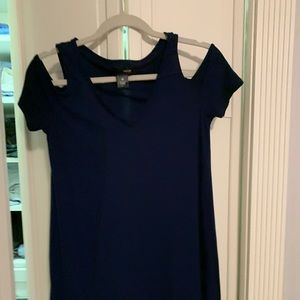 Aqua rubber cut out t shirt dress